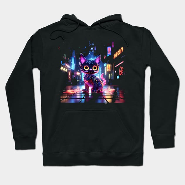 Neo-Cat Hoodie by apsi